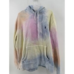 Polo Ralph Lauren Hoodie Womens XL Multicolor Tie Dye Hooded Pullover